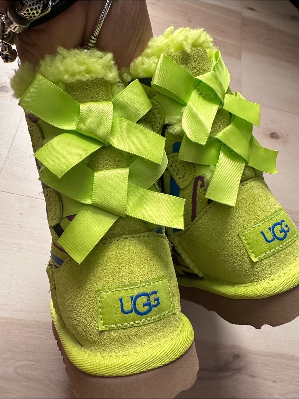UGG Australia Toddler Bailey Bow II Galactic Print Boots Size 9 - Picture 7 of 14